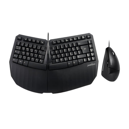 PERIDUO - 413 Wired USB Ergonomic Compact Split Keyboard and Vertical Mouse - Perixx Europe