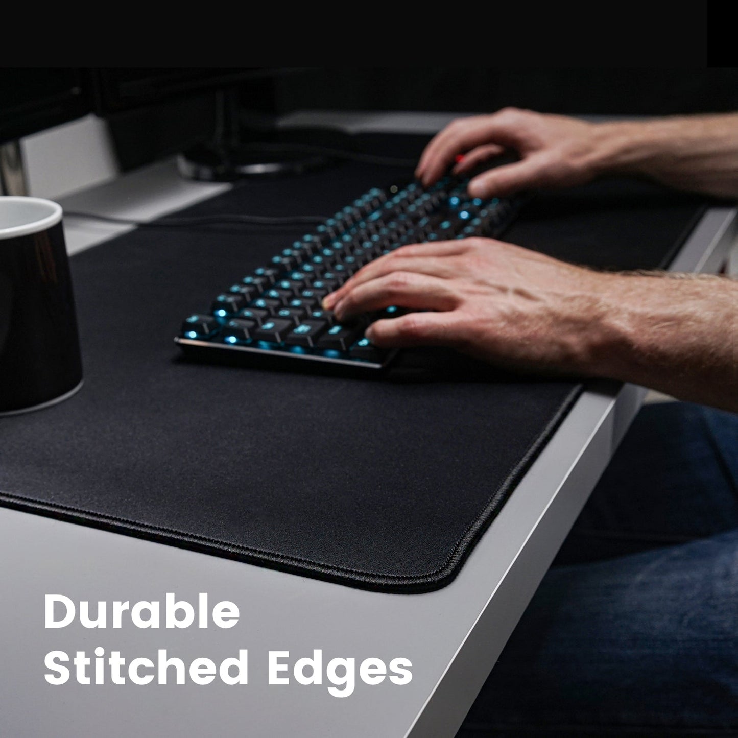 DX - 1000 - Mouse Pad Stitched Edges Waterproof - Perixx Europe