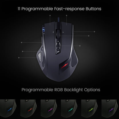 MX-2000 - Wired Programmable Gaming Mouse up to 5600 DPI - Perixx Europe