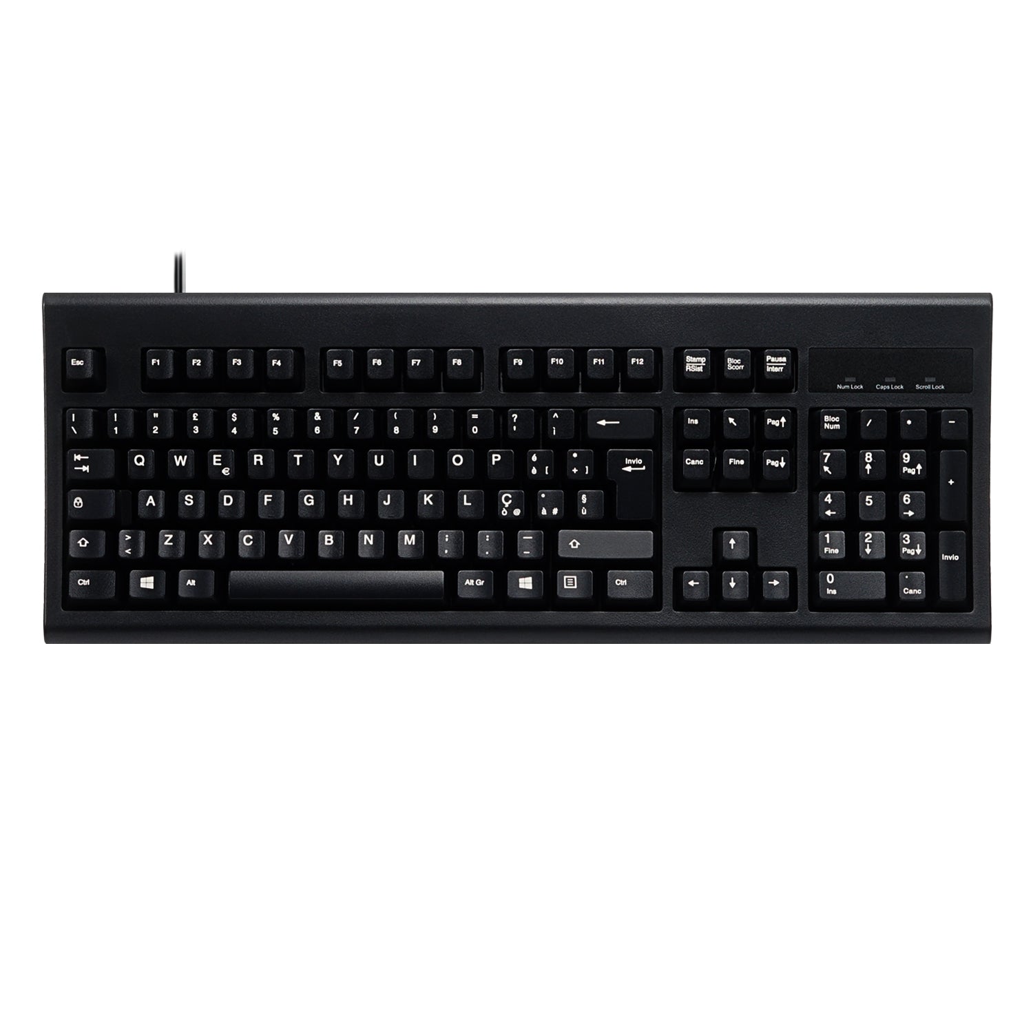 PERIBOARD-106 B - Wired Black Standard Keyboard - Perixx Europe