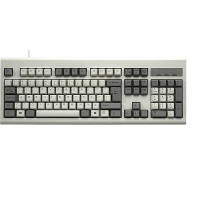 PERIBOARD-106 M - Wired Retro Vintage Grey/White Standard Keyboard - Perixx Europe