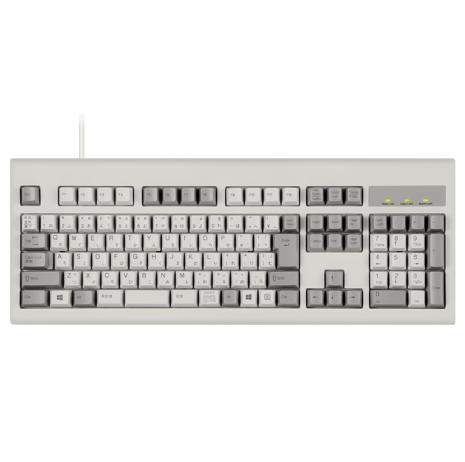 PERIBOARD-106 M - Wired Retro Vintage Grey/White Standard Keyboard - Perixx Europe