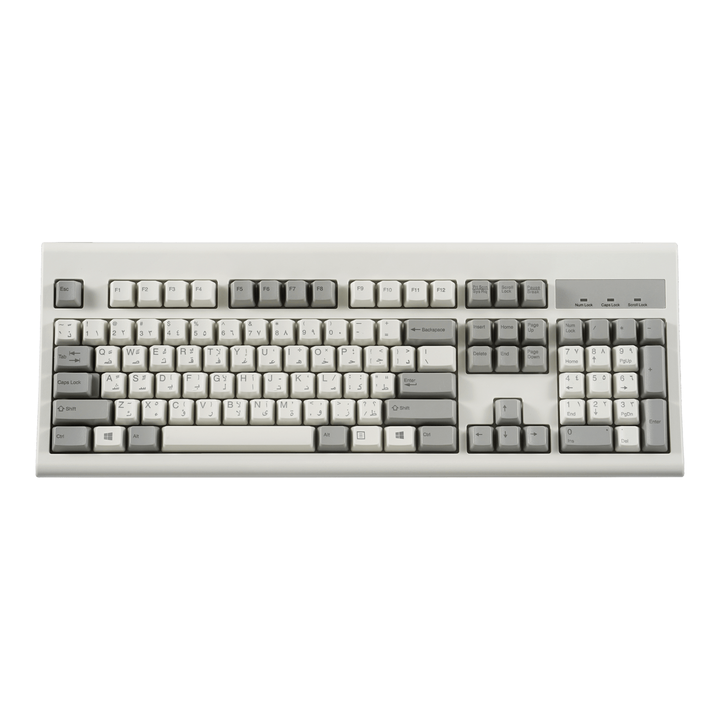 PERIBOARD-106 M - Wired Retro Vintage Grey/White Standard Keyboard - Perixx Europe