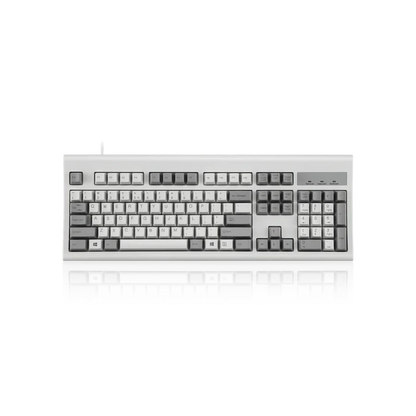 PERIBOARD-106 M - Wired Retro Vintage Grey/White Standard Keyboard - Perixx Europe