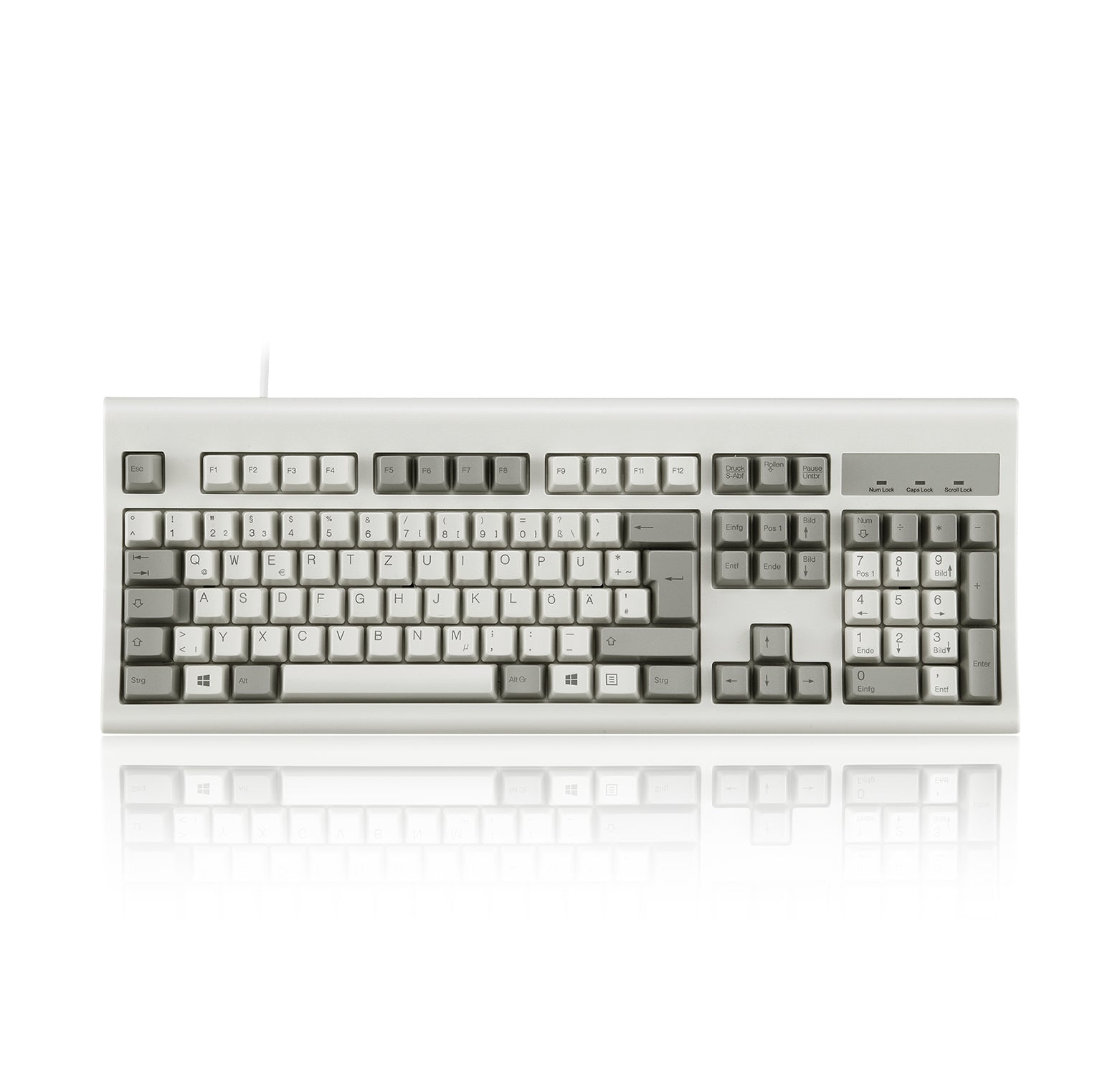 PERIBOARD-106 M - Wired Retro Vintage Grey/White Standard Keyboard - Perixx Europe