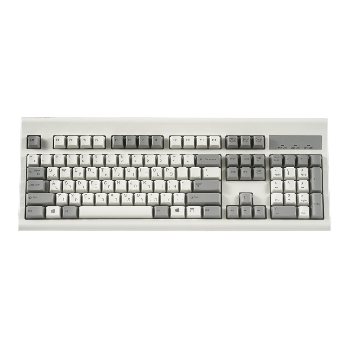 PERIBOARD-106 M - Wired Retro Vintage Grey/White Standard Keyboard - Perixx Europe