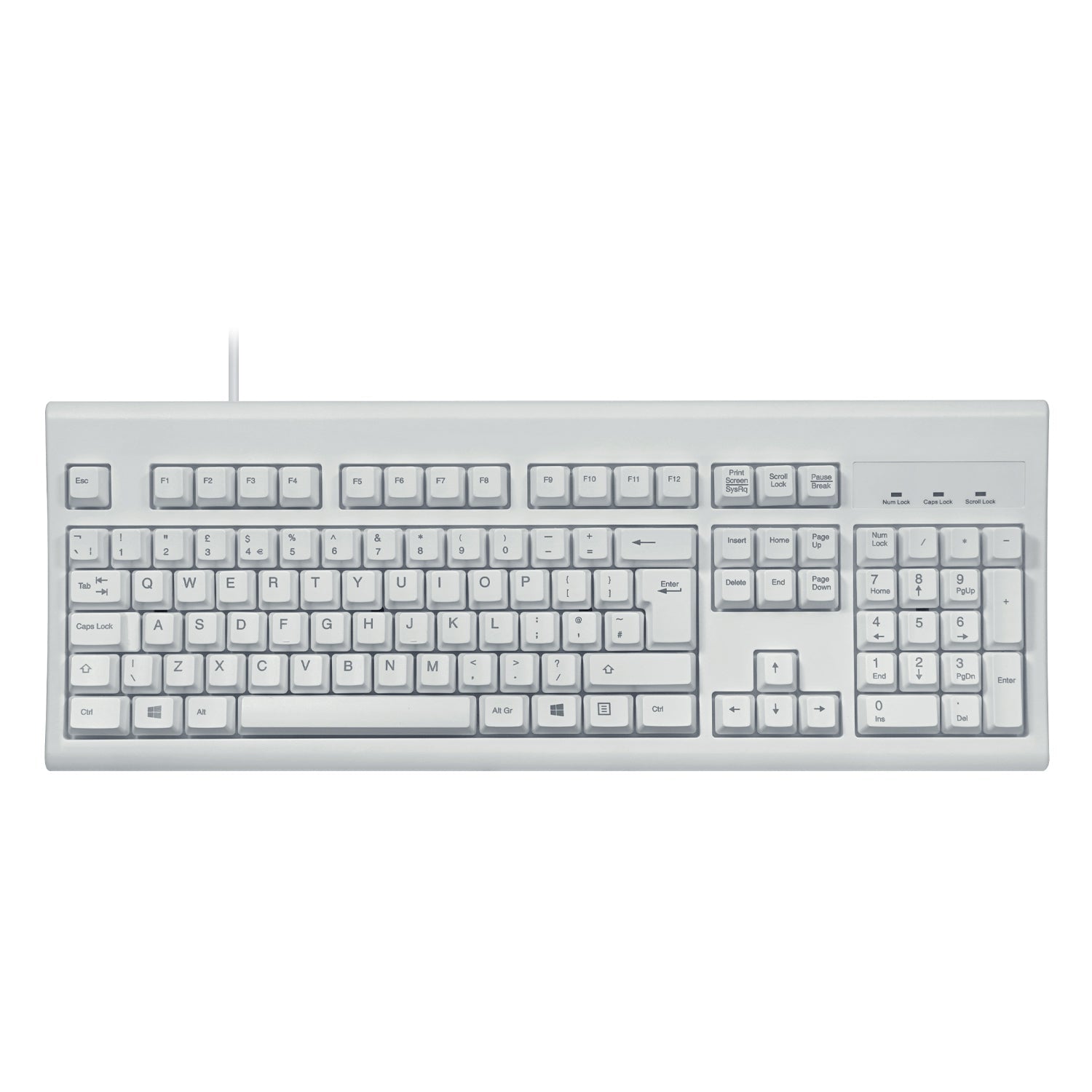 PERIBOARD-106 W - Wired White Standard Keyboard - Perixx Europe