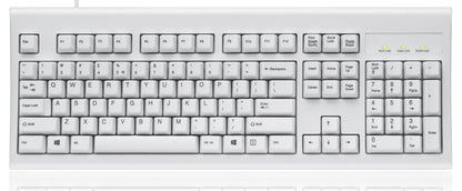 PERIBOARD-106 W - Wired White Standard Keyboard - Perixx Europe