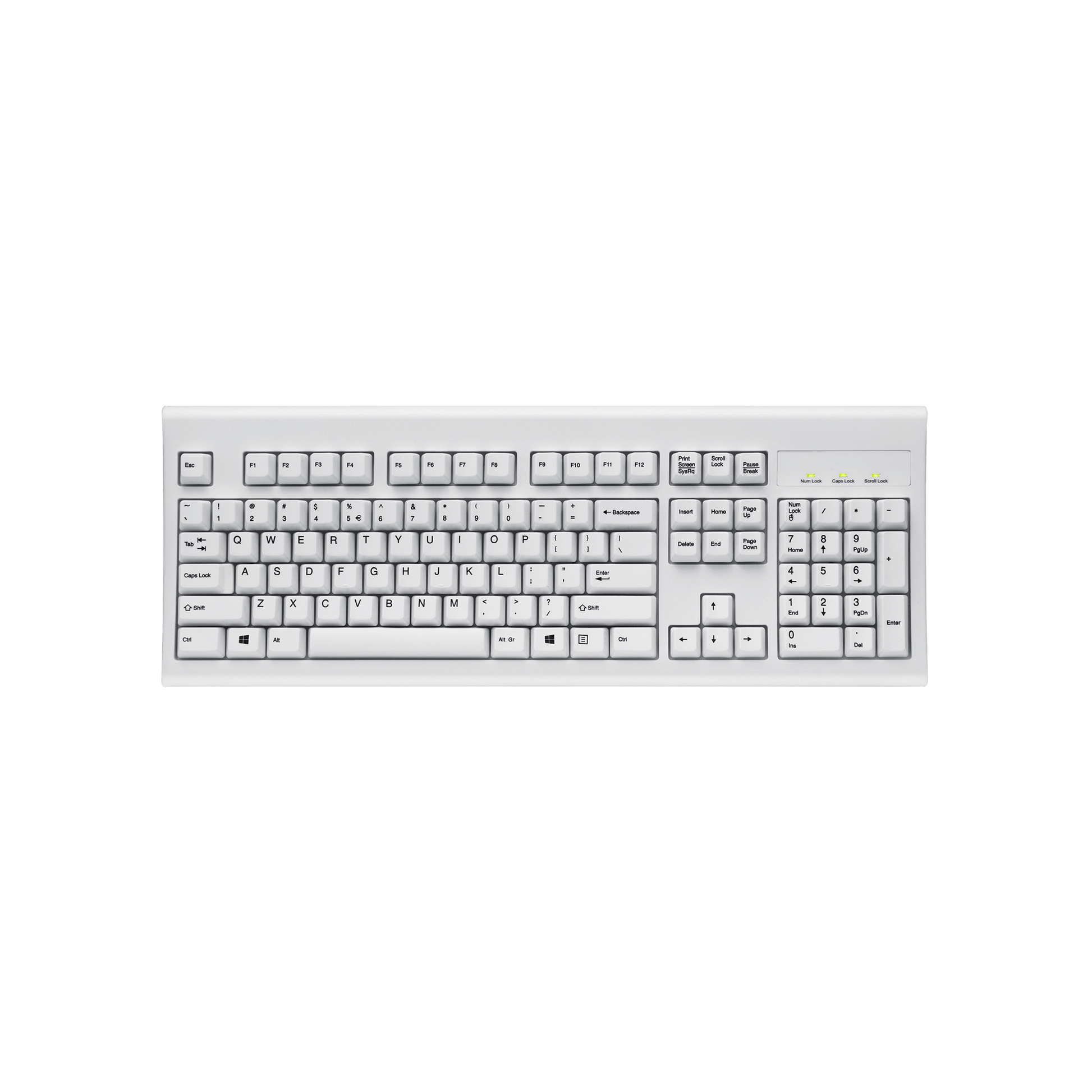 PERIBOARD-106 W - Wired White Standard Keyboard - Perixx Europe