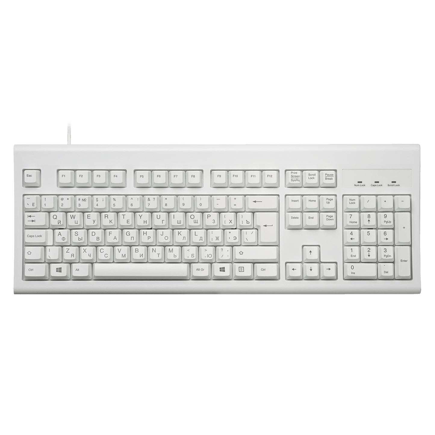 PERIBOARD-106 W - Wired White Standard Keyboard - Perixx Europe