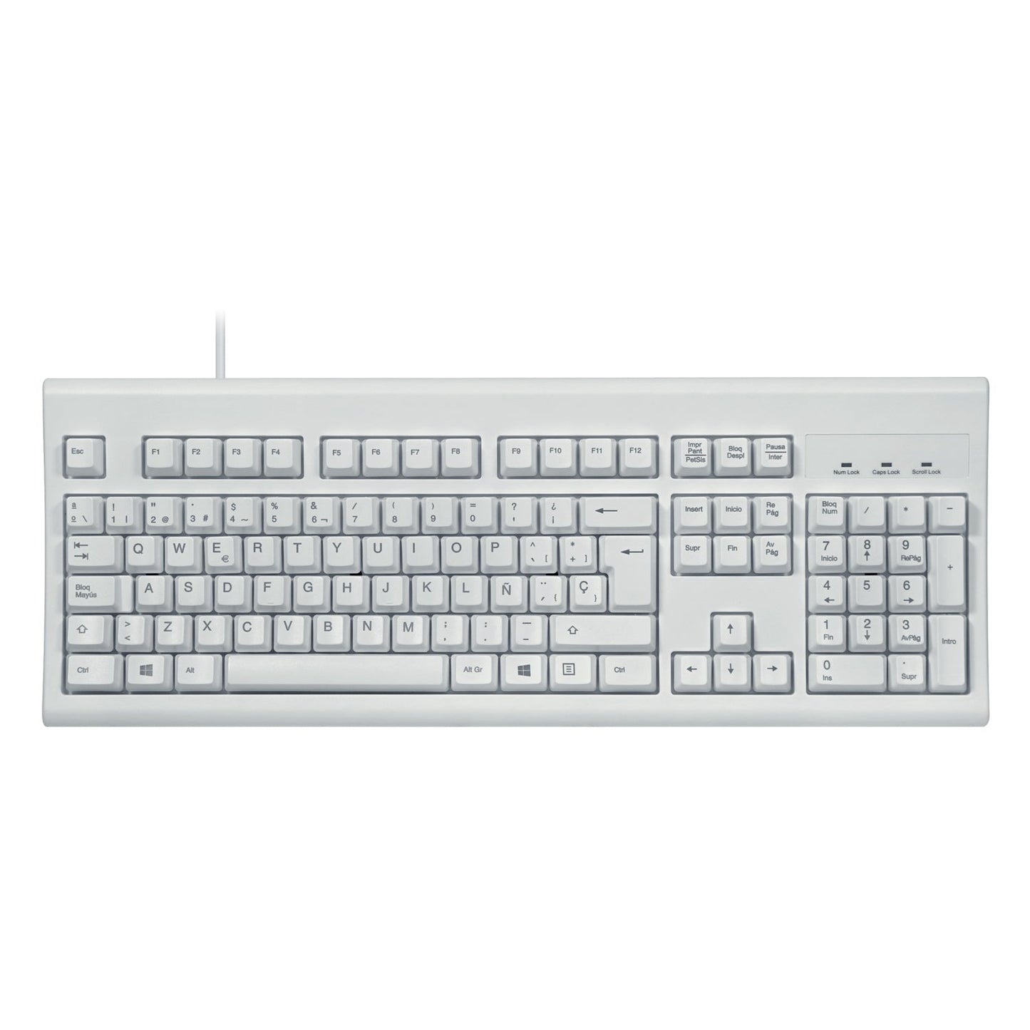 PERIBOARD-106 W - Wired White Standard Keyboard - Perixx Europe