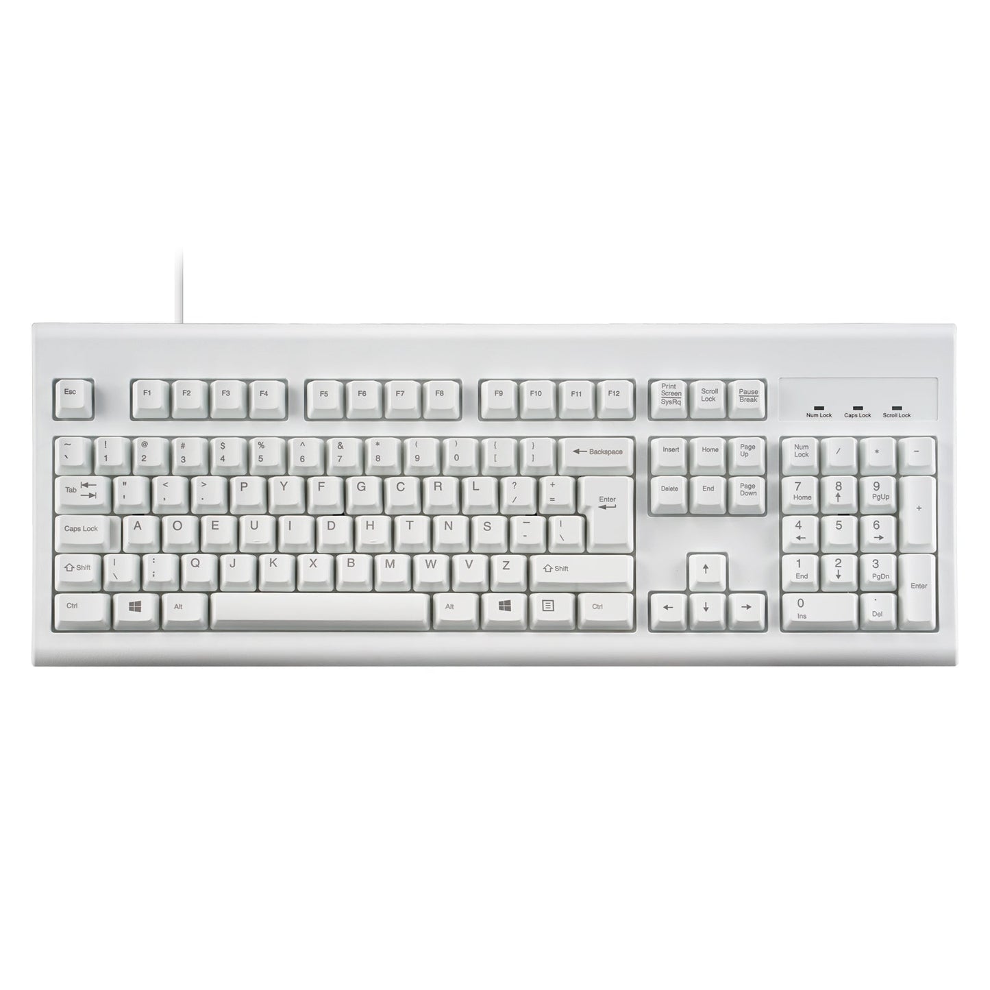 PERIBOARD-106 W - Wired White Standard Keyboard - Perixx Europe