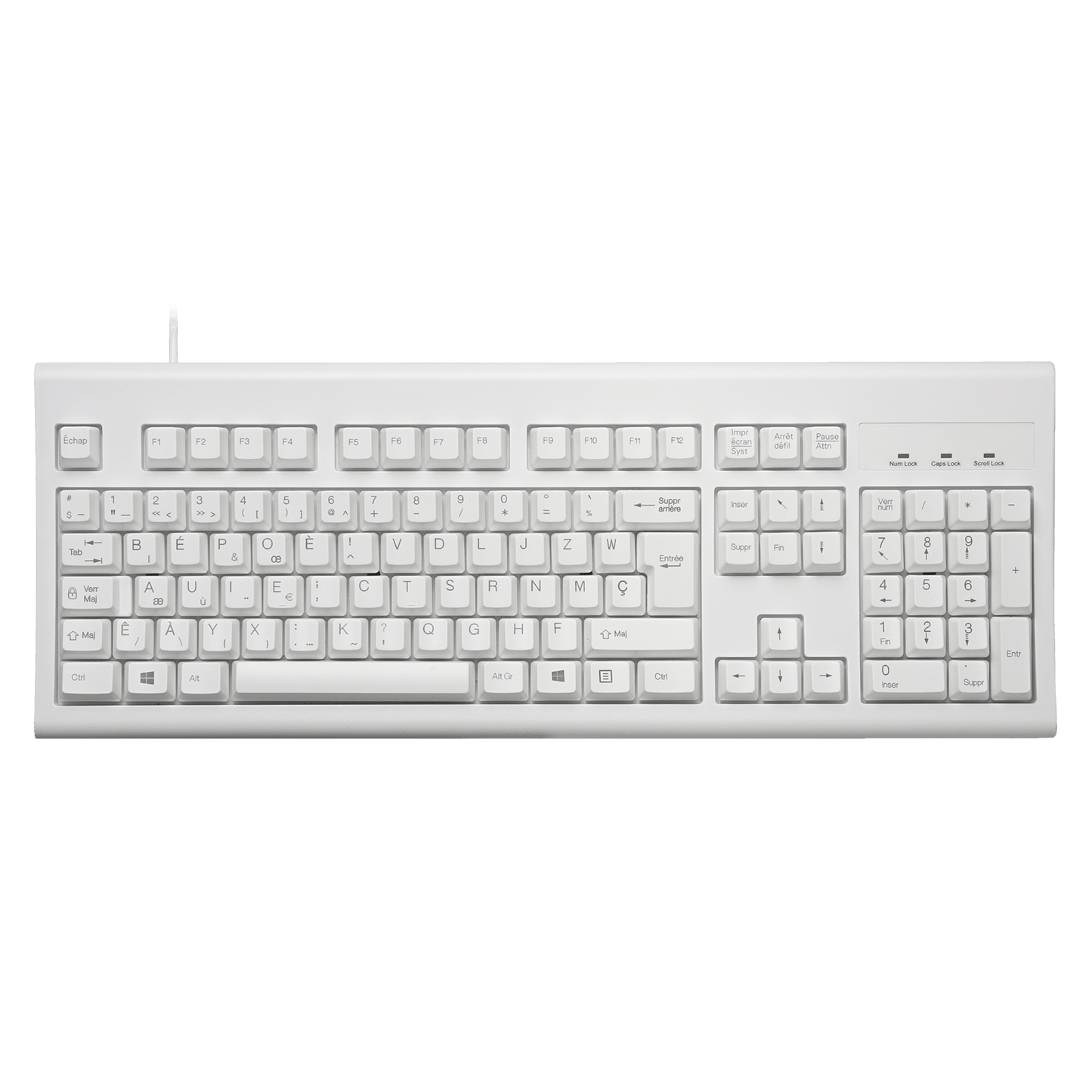 PERIBOARD-106 W - Wired White Standard Keyboard - Perixx Europe