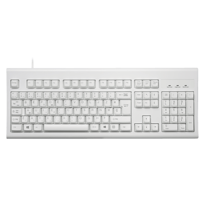 PERIBOARD-106 W - Wired White Standard Keyboard - Perixx Europe