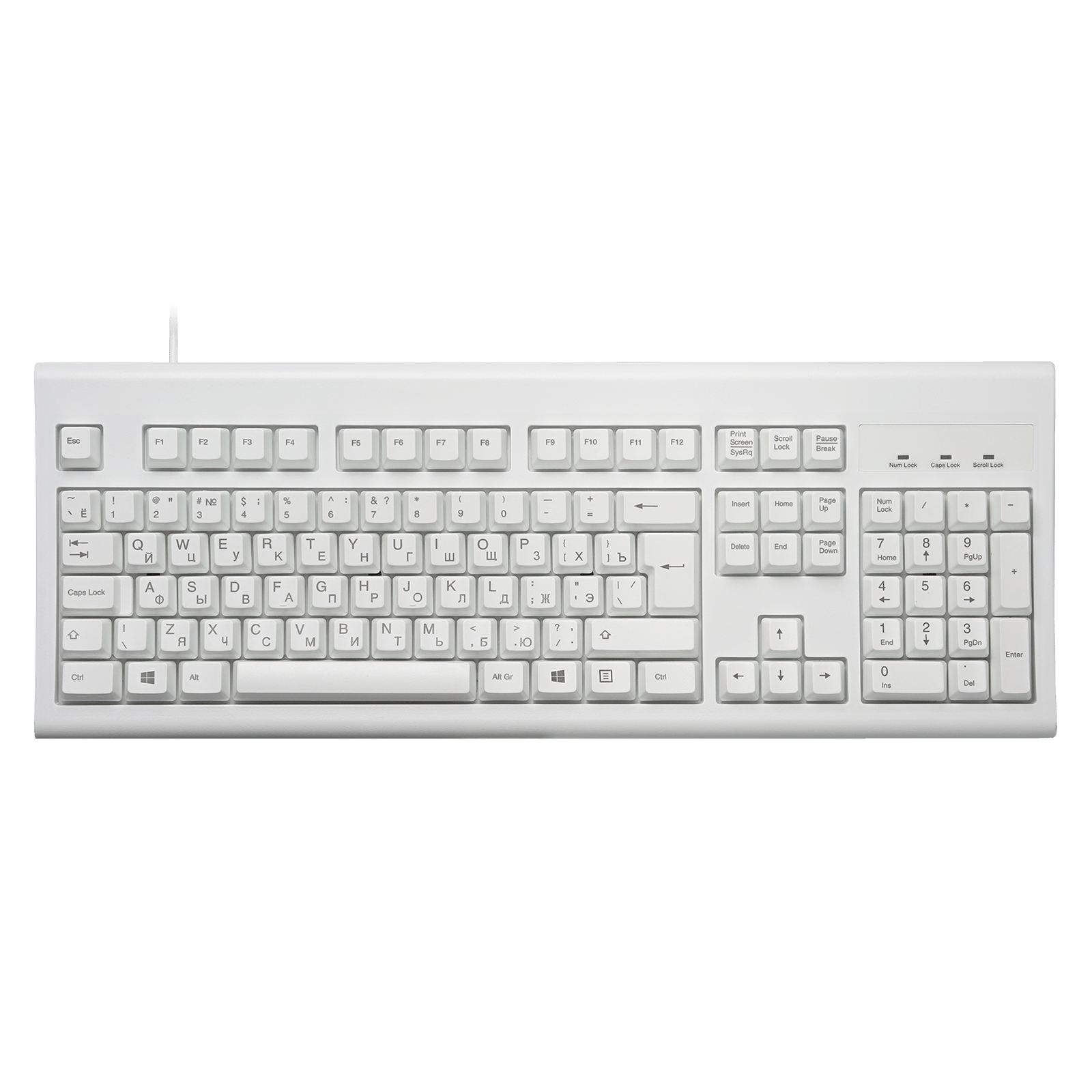 PERIBOARD-106 W - Wired White Standard Keyboard - Perixx Europe