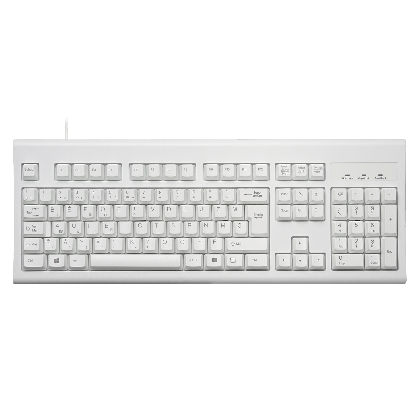 PERIBOARD-106 W - Wired White Standard Keyboard - Perixx Europe