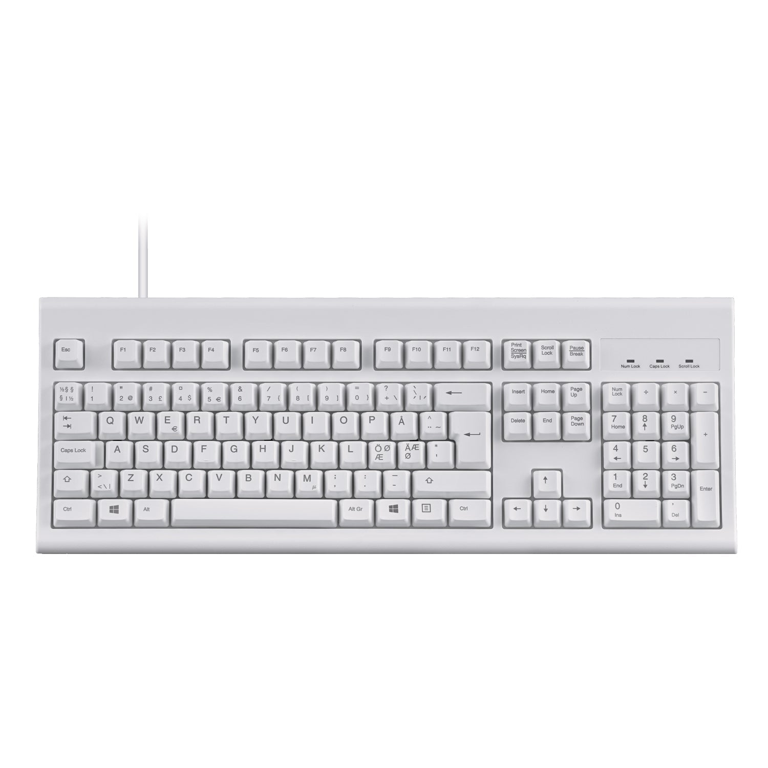 PERIBOARD-106 W - Wired White Standard Keyboard - Perixx Europe