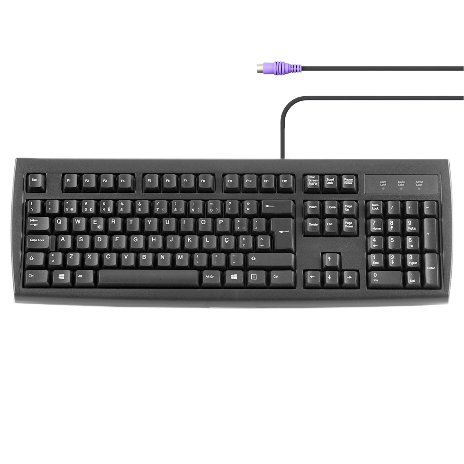 PERIBOARD-107 - PS/2 Black Standard Keyboard - Perixx Europe