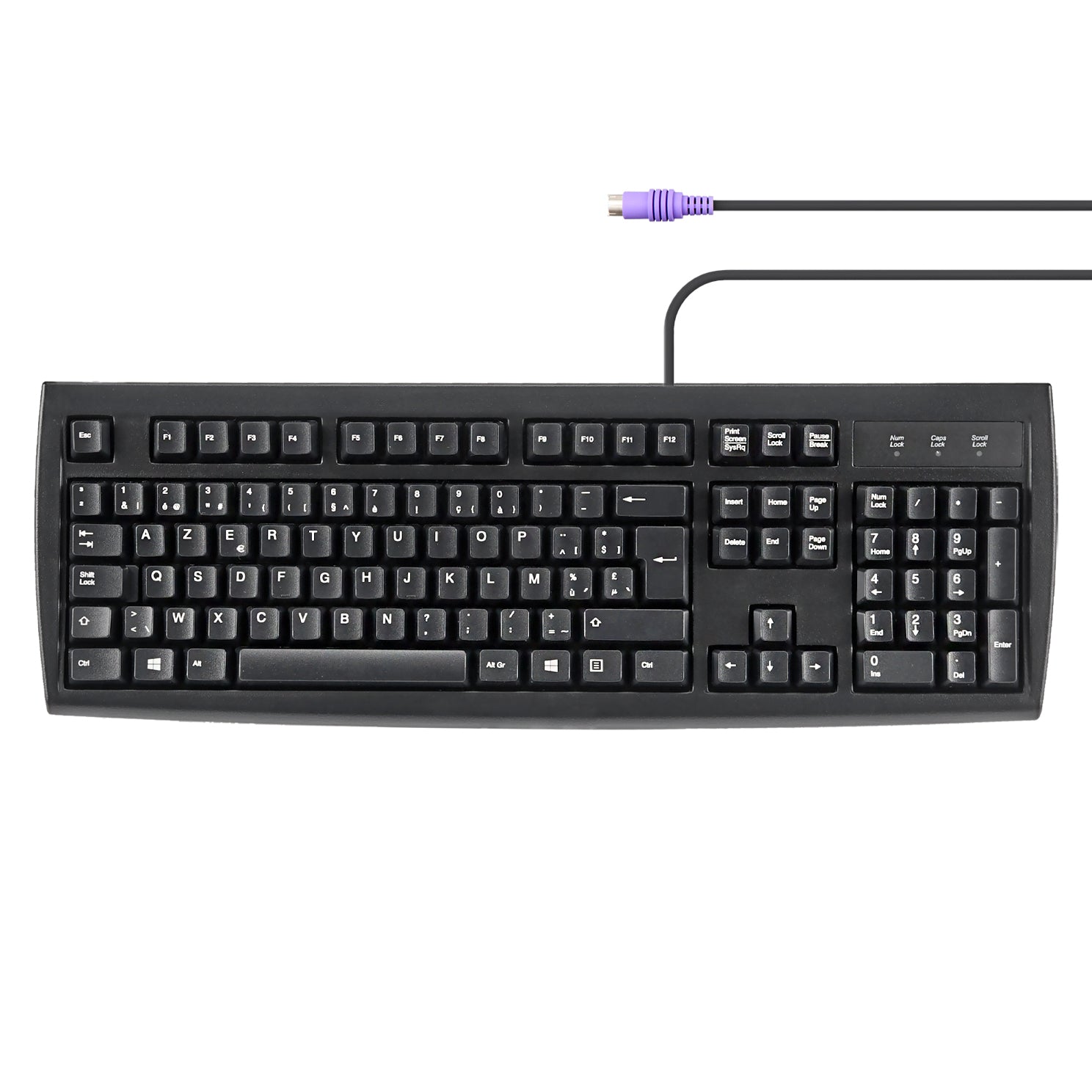 PERIBOARD-107 - PS/2 Black Standard Keyboard - Perixx Europe