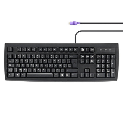 PERIBOARD-107 - PS/2 Black Standard Keyboard - Perixx Europe