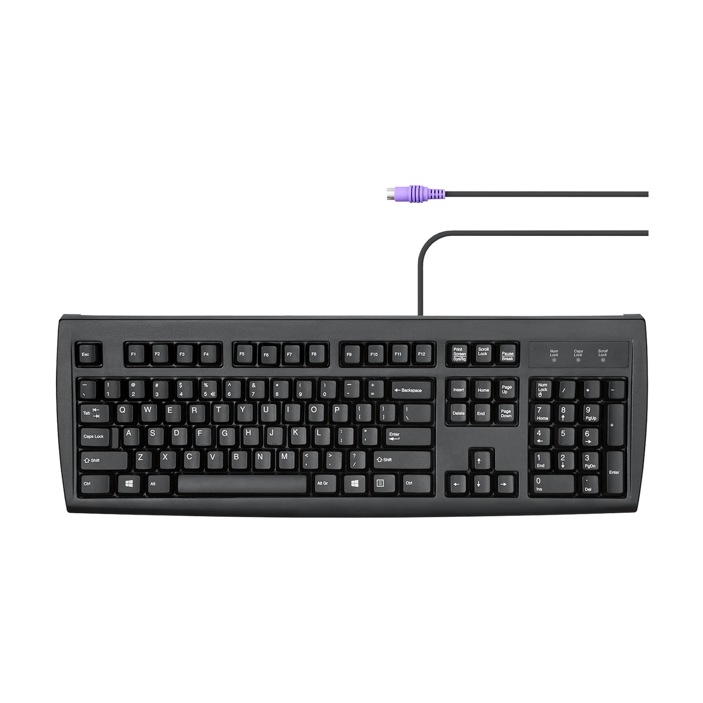 PERIBOARD-107 - PS/2 Black Standard Keyboard - Perixx Europe