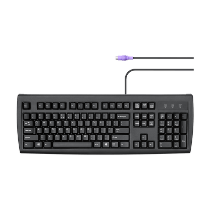 PERIBOARD-107 - PS/2 Black Standard Keyboard - Perixx Europe