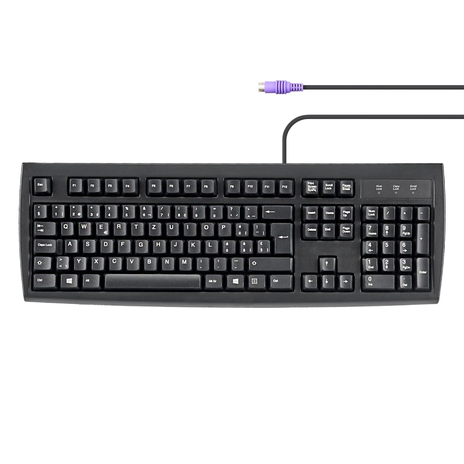 PERIBOARD-107 - PS/2 Black Standard Keyboard - Perixx Europe