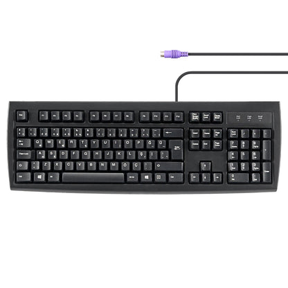 PERIBOARD-107 - PS/2 Black Standard Keyboard - Perixx Europe