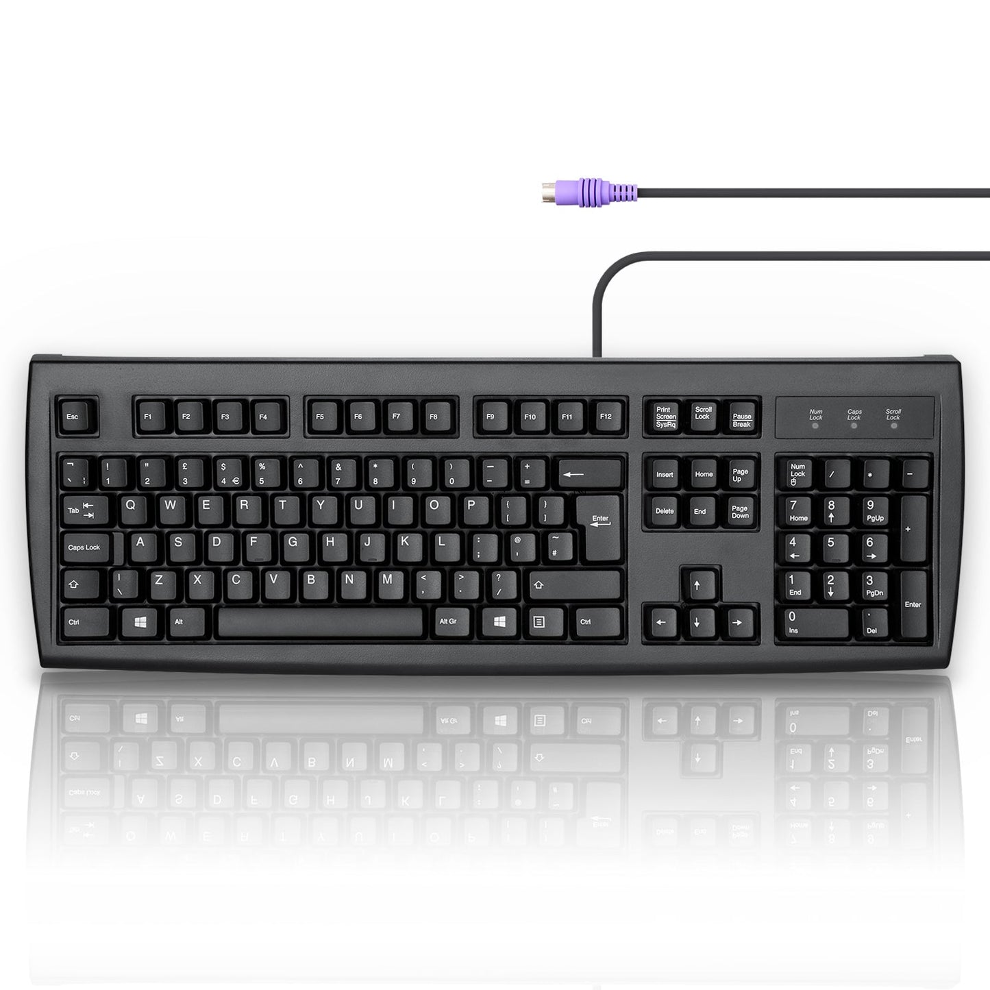 PERIBOARD-107 - PS/2 Black Standard Keyboard - Perixx Europe