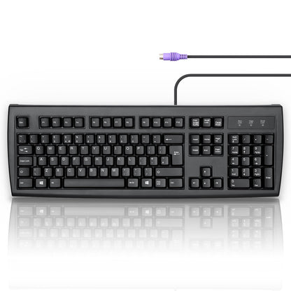 PERIBOARD-107 - PS/2 Black Standard Keyboard - Perixx Europe