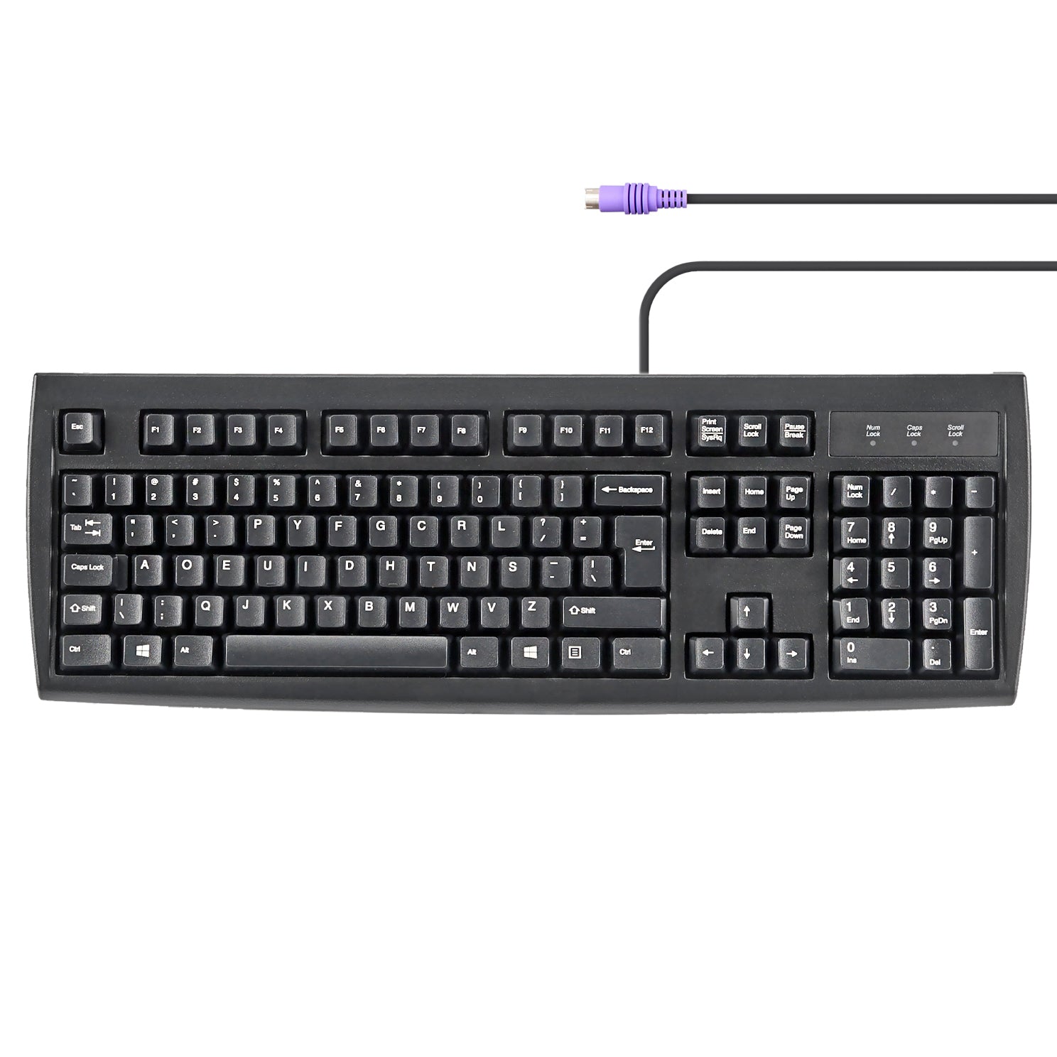 PERIBOARD-107 - PS/2 Black Standard Keyboard - Perixx Europe