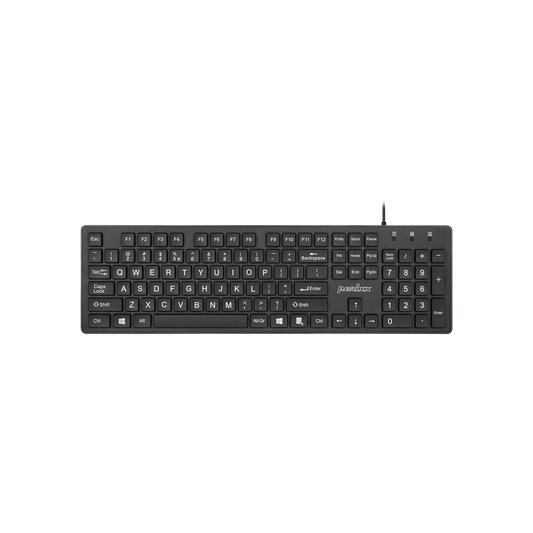 PERIBOARD-117 - Wired Standard Keyboard with Large Print Letters - Perixx Europe