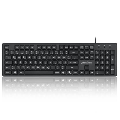 PERIBOARD-117 - Wired Standard Keyboard with Large Print Letters - Perixx Europe