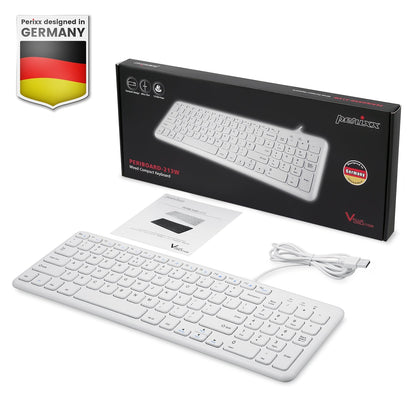 PERIBOARD - 213 Wired Compact Keyboard with Scissor Keys - Perixx Europe