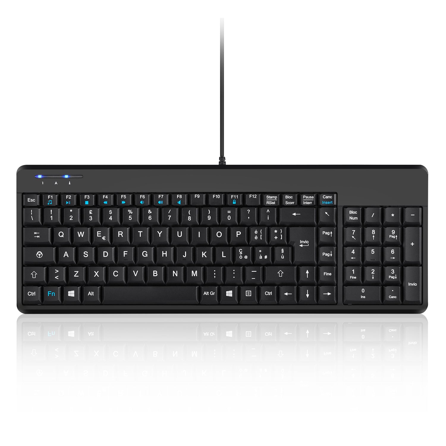 PERIBOARD-220 H - Wired Compact 75% Keyboard plus Numpad Extra USB Ports - Perixx Europe