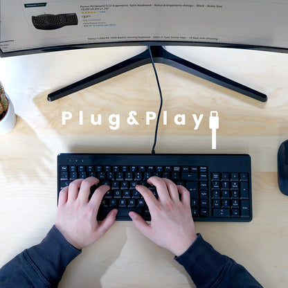 PERIBOARD-220 H - Wired Compact 75% Keyboard plus Numpad Extra USB Ports - Perixx Europe