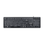 PERIBOARD-317 - Wired Backlit Standard Keyboard with Large Print Letters - Perixx Europe