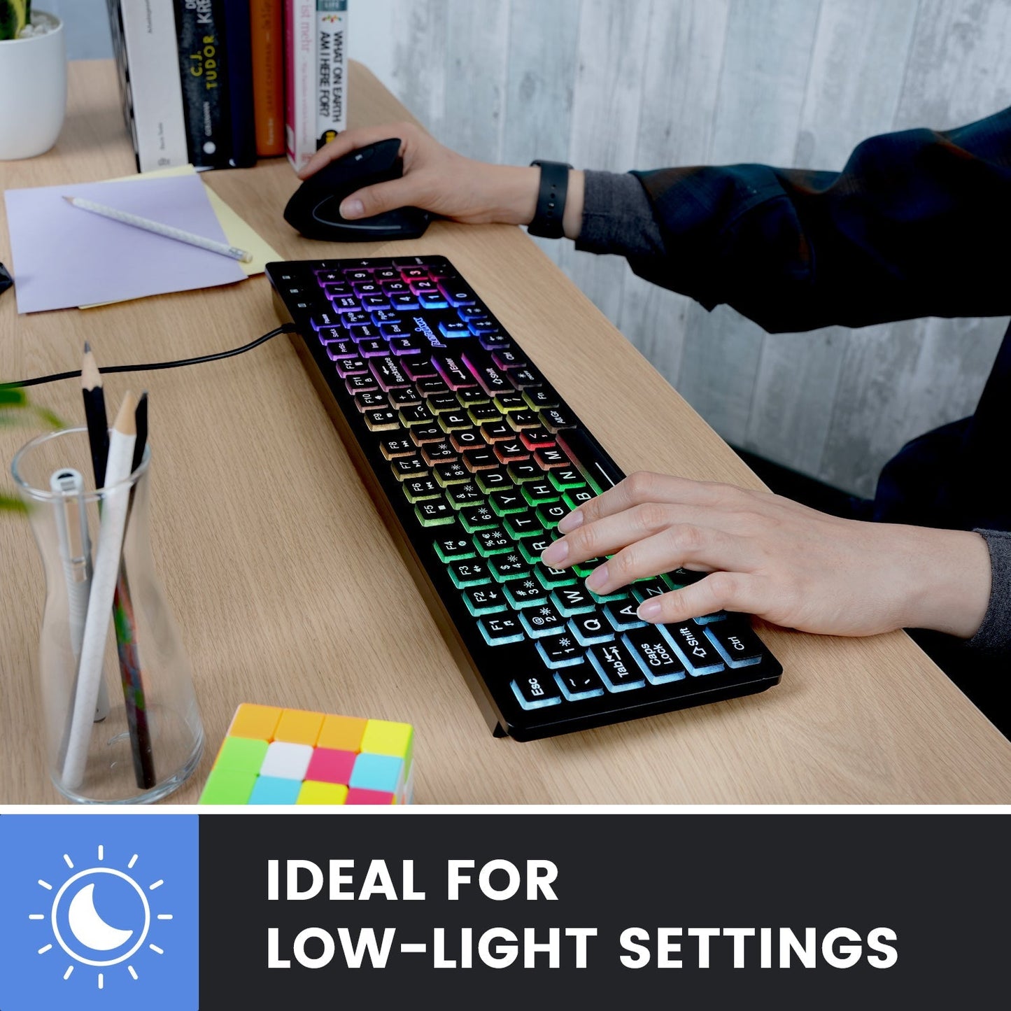 PERIBOARD - 317RGB Wired Backlit USB Keyboard - Perixx Europe