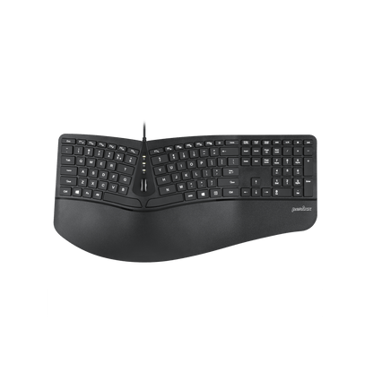 PERIBOARD-330 - Wired Backlit Ergonomic Keyboard with Adjustable Palm Rest - Perixx Europe