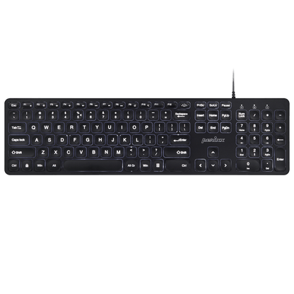 PERIBOARD-331 - Wired Backlit Scissor Keyboard with Large Print Letters - Perixx Europe