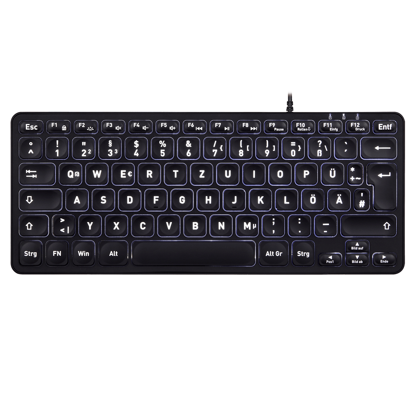 PERIBOARD-332 - Wired Mini Backlit Scissor Keyboard 70% - Perixx Europe