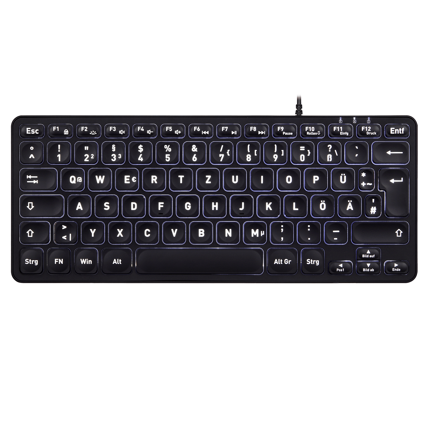 PERIBOARD-332 - Wired Mini Backlit Scissor Keyboard 70% - Perixx Europe