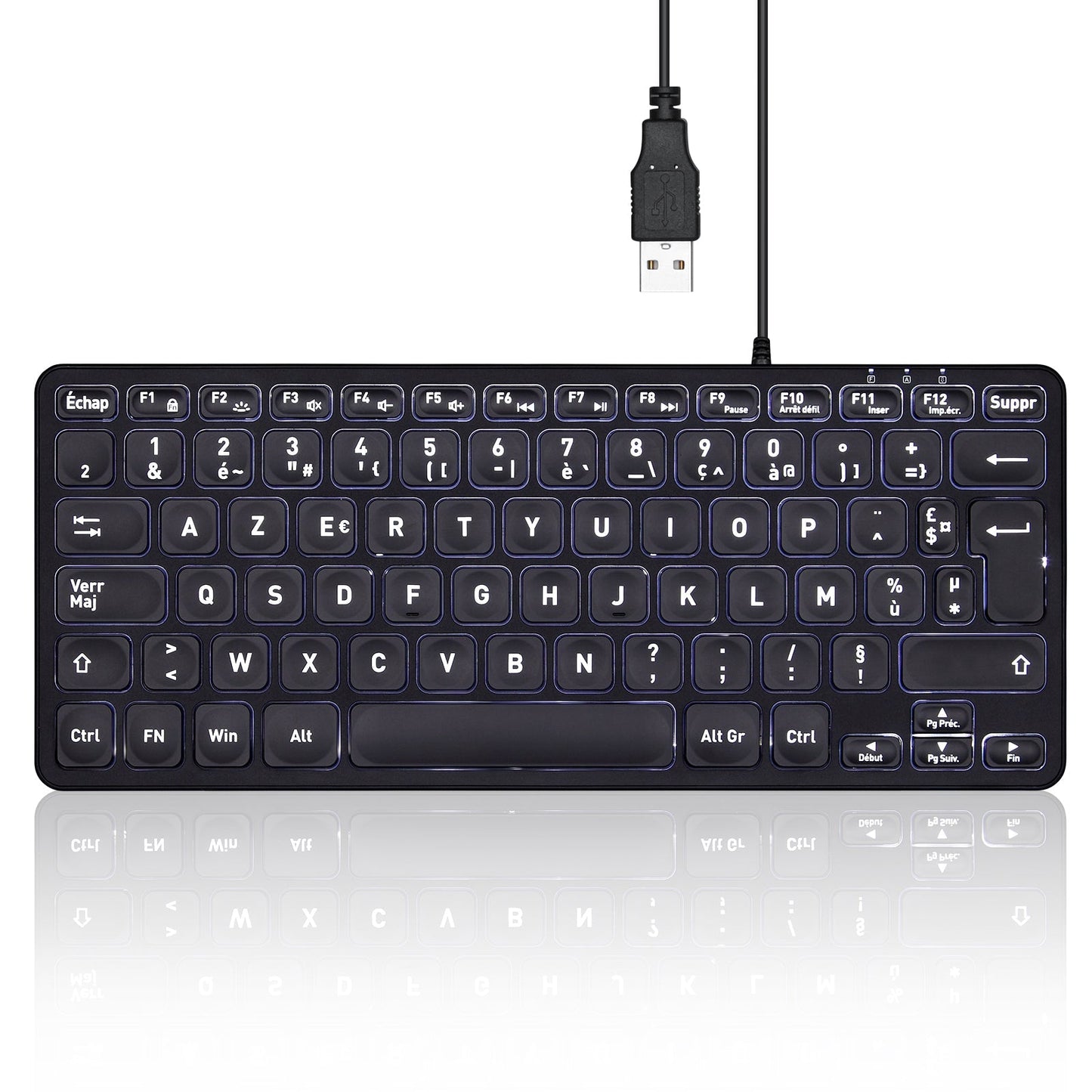 PERIBOARD - 332 Wired Mini Scissor Keyboard with Backlighting - Perixx Europe