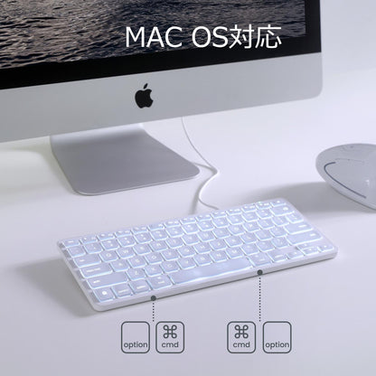 PERIBOARD - 332M Wired Mini Scissor Keyboard with Backlighting for Mac - Perixx Europe