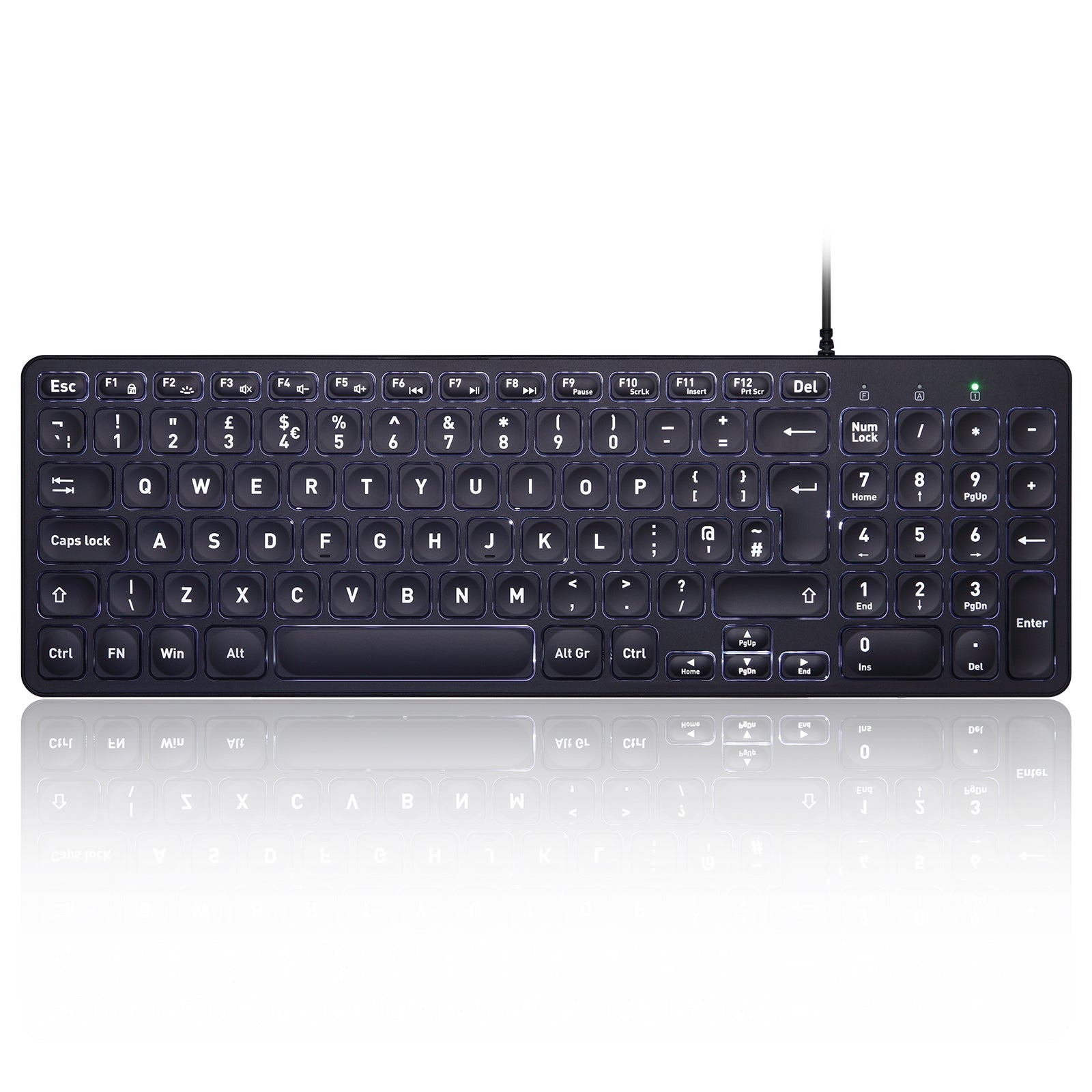 PERIBOARD-333 - Wired Compact Backlit Scissor Keyboard - Perixx Europe