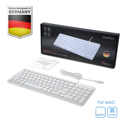 PERIBOARD-333M - Wired Compact Backlit Scissor Keyboard for Mac - Perixx Europe