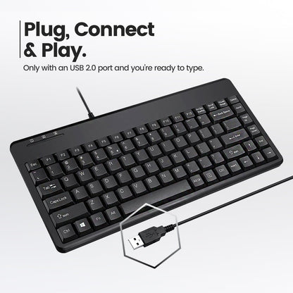 PERIBOARD-409 H - Wired Mini 75% Keyboard Extra USB Ports - Perixx Europe