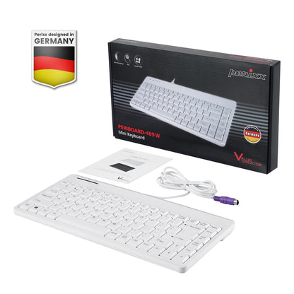 PERIBOARD-409 P W - Mini 75% PS/2 White Keyboard - Perixx Europe