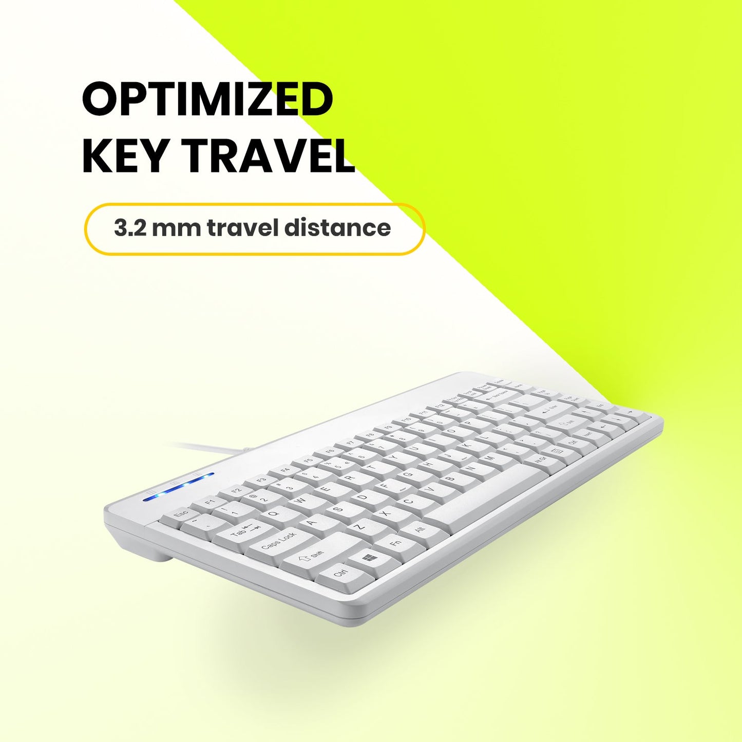 PERIBOARD-409 P W - Mini 75% PS/2 White Keyboard - Perixx Europe