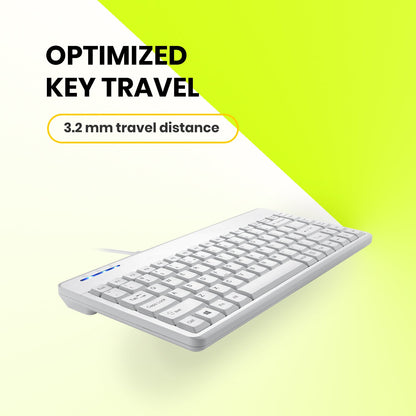 PERIBOARD-409 P W - Mini 75% PS/2 White Keyboard - Perixx Europe